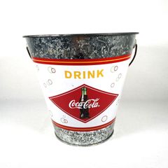 Coca Cola Tin Bucket ②　コカコーラ　バケツ　ステンレス製　アンティーク　ヴィンテージ　アメトイ