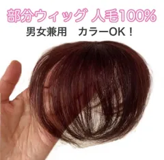 【人毛100%】つむじ用ウィッグ 部分ウィッグ かつら 薄毛 白髪 栗色 黒色のサムネイル