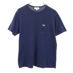 ラコステ 日本製 ロゴ刺繍 半袖 Tシャツ S ネイビー LACOSTE メンズ 【中古】  【230524】 メール便可