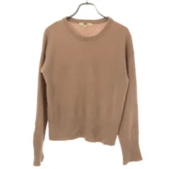 ユニクロ カシミヤ100% 長袖 セーター M ベージュ系 UNIQLO ニット レディース