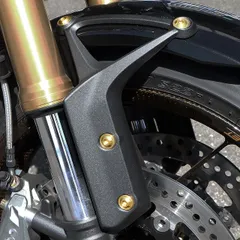 ブラックメッキ Z900RS フロントフェンダー ステー 左右セット