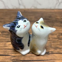 マイセン 二匹の猫 フィギュリン 陶器置物 オットー・ピルツ アール