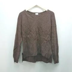 ◇ URBAN RESEARCH DOORS Vネック 無地 厚手 シンプル 長袖 ニット サイズONE ブラウン レディース E  【1309040053854】