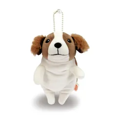 シナダ わんちゃん ぬいぐるみ 20cm 犬 ブラウン ホワイト シナダ わんちゃん ぬいぐるみ 20cm 犬 ブラウン ホワイト もちいぬ M