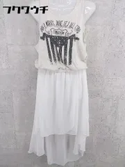 ◇ AVAN LILY アヴァンリリィ ノースリーブ ウエストゴム ロング ワンピース サイズF ベージュ ホワイト レディース  【1002800913381】