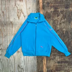 PUMA プーマ ヒットユニオン ハイネック ジャージ トラックジャケット トラックトップ ワンポイント 刺繍ロゴ 80s 90s 古着 VINTAGE メンズ サイズ M MH41