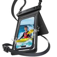 新品 【ダブルポケット】YOSH スマホ 防水ケース 小物収納付き【2025最新！3D大容量収納】防水ケース 携帯 iPhone 海 プール スマホぼうすいケース 完全防水 水中撮影 IPX8 海水浴 雨 潜水 お風呂 水泳適用 首かけ タッチ操作 顔認証 車