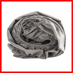 【匿名配送】グレー_シングル：100x200x30㎝ ボックスシーツ シングル マットレスカバー グレー 無地 マチ部分約30cm 全周ゴム付き ベッドシーツ 