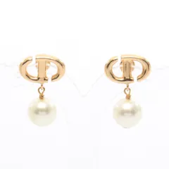 ディオール Dior ピアス CD Navy E1850CDNRS GP（ゴールドメッキ） ピアス レディース Used A