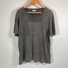 saint laurent サンローラン 17ss ダメージ加工クラシックロゴ Tシャツ メンズS
