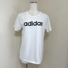 adidas アディダス レディース　速乾　ドライ　半袖Tシャツ ロゴ入り　白 ホワイト L　 スポーツウェア　速乾 ドライ