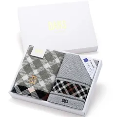 【 新品 未開封 】   タオル美術館 ブラックハウスチェックベア フェイスタオル×2 ブラック DAKS 未使用 送料無料