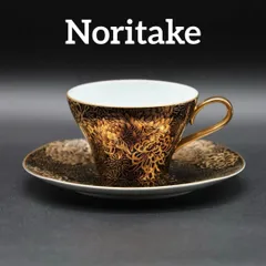 Noritake ノリタケ 黒釉 金彩 菊紋 カップ＆ソーサー
