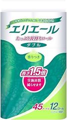大王製紙 エリエール トイレットティシュー 長持ち ダブル ? 12ロール【6個セット】