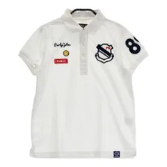 サイズ：0 PEARLY GATES パーリーゲイツ  半袖ポロシャツ ワッペン  ホワイト系 [240101463868] ゴルフウェア レディース ストスト