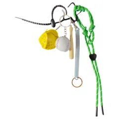 ☆ C ☆ ベースボール チャーム付き カラフル パラコード チャーム キーホルダー キーチャーム キーストラップ ストラップ バッグチャーム バッグアクセサリー チャームストラップ カラビナ パラコード ベースボールチャーム付き カラフル かわいい 可愛い