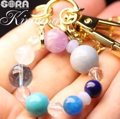 パワーストーン ターコイズ ラピスラズリ【限定1点モノ】店長の気まぐれシリーズ 5Aアリゾナ産 ターコイズ 5A ラピスラズリ 5A アパタイト 5Aロイヤルスイスブルートパーズ 5A アマゼツ チャーム 天然石 キーホルダー お守り