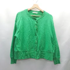 ◇ ⊇ AMERICAN HOLIC アメリカン ホリック 長袖 カーディガン サイズM グリーン レディース E  【1412090067839】