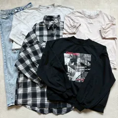 【5点まとめ売り】INGNI イング レディース Mサイズ カットソー トレーナー 長袖 半袖 プリント ロゴ チェックシャツ デニム パンツ スキニー カジュアル かわいい ストリート JS JD JK y2k