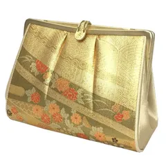 京やO221 和装バッグ 和服バッグ 佐賀錦織 菊 笹 牡丹 梅 四季の草花 青海波 吉祥文様 お茶や習い事に 振袖にも最適 フォーマル〜カジュアル 着物用バッグ 着物バッグ  きものハンドバッグ 振袖 訪問着 附下 色無地 江戸小紋 小紋 紬 美品 正装用