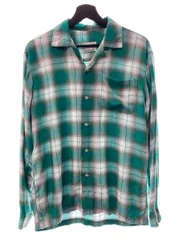 タウンクラフト TOWNCRAFT 60's PENNY'S 船タグ オンブレ シャドーチェック オープンカラー 開襟 シャツ  サイズ表記なし 長袖シャツ チェック マルチカラー 104MT-177