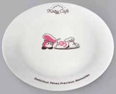 [중고]접시·찻잔(캐릭터) 커비 & 와돌디 오리지널 슈베니아 플레이트(대) [별의 커비 커비 카페 제2장] 커비 버거 & 미트 파스타 온 야채 세워 주문 특전