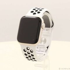 〔中古品〕 Apple Watch SE 第2世代 GPS 40mm スターライトアルミニウムケース サミットホワイト／ブラックNikeスポーツバンド【276】