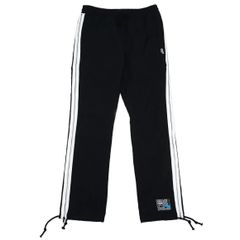 【SLEEPING TABLET】パンツ "CRIME [ FLEECE LINING SIDE ZIP PANTS ]" / BLACK-WHITE 2(M)サイズ