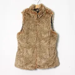 ザラ ファーベスト ジップアップ アウター キッズ 女の子用 164cmサイズ ブラウン ZARA 【中古】