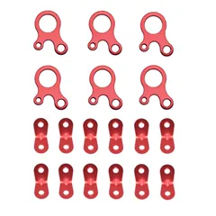 【特価】ロープ張り用 ロープ長さ調整 ロープストッパー タープ テント 20個入 ロープテンショナー アルミ自在金具 MARUFANG