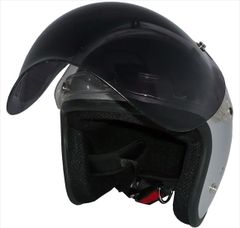 新品！ ZK-380スモールジェット【メタリックシルバー】+ダークスモークバブル（劣化防止UVカット＆キズに強いハードコート加工済）+フリップアップSG公認 PSC認可 全排気量対応 盗難防止金属ホルダー フリーサイズ(57～60㎝)