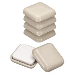 uxcell 家具スライダー 8個セット 1インチ - プラスチック製の自己粘着式スクエアスライディングパッド カーペ ット タイル ビニール ハードウッドフロア用 チェアグライド（グレー）