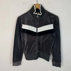 PUMA プーマ ベロア トラックジャケット チャコールグレー レディース 古着 Y2K ギャル ストリート