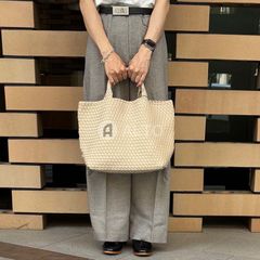 ☆6/25入荷☆ NAGHEDI ナゲディ St. Barths Medium Tote SN03013LD ネオプレンメッシュ トートバッグ ミディアム エクリュ