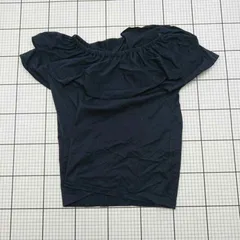 ◇ ⊂ SENSE OF PLACE センスオブプレイス フリル ノースリーブ シャツ サイズF ネイビー系 レディース E  【1509190037272】