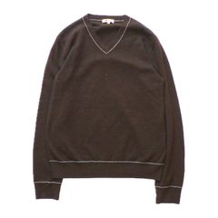【00s】Comme des Garçons "青山限定" "川久保玲" brown wool knit white stitch