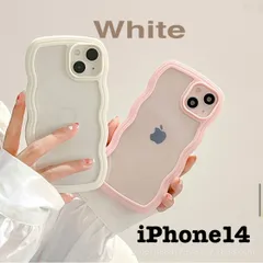 新品うねうねiPhoneケース　韓国　最新トレンド　iPhone14  ホワイト　白