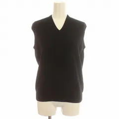 エンポリオアルマーニ EMPORIO ARMANI ニット ベスト ウール ノースリーブ US32 S 黒 ブラック /☆G ■MA