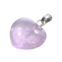 アメジスト  ペンダント トップ   (15mm)  ハート型　ハートチャーム   紫水晶