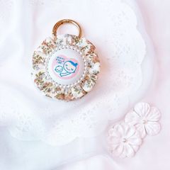 ハンドメイド　片面マタニティマーク　ふわふわロゼット　リバティ　ムーンモス　ティオレ　完成品