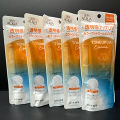 【再入荷】SKIN AQUA トーンアップUVエッセンス ラテベージュ ５本セット