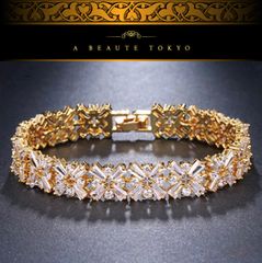 【新品未開封】アニュアンス　ノベルティ　ブレスレット　ゴールド ピンクゴールド、ダイヤモンド、オニキス ブレスレット