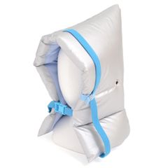 アウトレット 日本防炎協会合格認定素材使用 防災頭巾(椅子固定ゴム付き) 防炎シルバータイプ(水色)