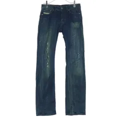 DIESEL ディーゼル イタリア製 ストレートデニムパンツ w27 ブルー系 メンズ 古着