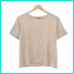 美品 7-Idconcept. セブンアイディコンセプト トップス Tシャツ カットソー 半袖 ラウンドネック レディース ベージュ 38