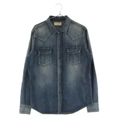 SAINT LAURENT PARIS (サンローランパリ) 19SS Western Style Shirt 長袖デニムシャツ 498101 Y880L インディゴのサムネイル