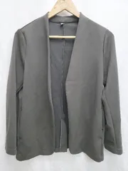 ◇ ⊇ UNIQLO ユニクロ シンプル 無地 長袖 カーディガン サイズM グレー レディース P  【1409090032189】