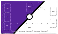 【数量限定】60×35cmより広い 全面縫製仕様 ラバープレイマット 滑り止め プレイマット 収納袋付き カードゲーム ポケカ OTOlife 60×35cm (紫)
