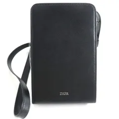 極美品▼DIOR ディオールオム 2LECA342NDE ウルトラメッセンジャー シルバーロゴ金具 ポーチ/ショルダーバッグ 黒 メンズ 伊製 袋付き　p02-st30220-207のサムネイル