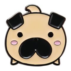 ピンバッジ パグ犬 かわいい動物ピンズ アクセサリー 合金製 2.5×2.5cm